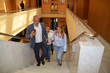 Visita del senador socialista Ramón Morales a Telde (Foto TA)